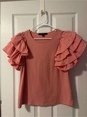 Marc New York Ruffle Sleeve Top